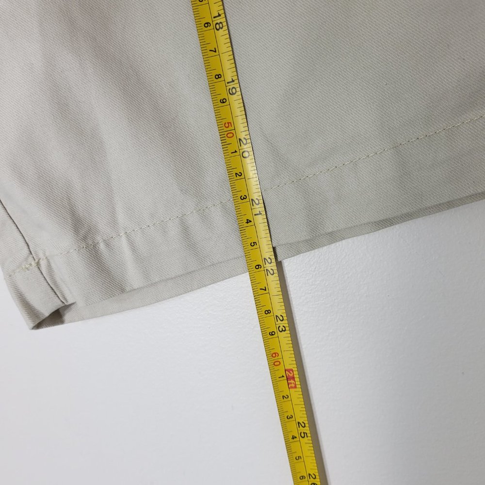NASS Men NEW Tan 100% Cotton Casual Flat Front Cargo Shorts Pockets Zip 16 NWT - Picture 9 of 13